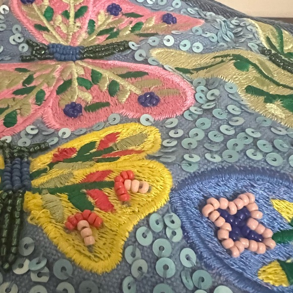 America and Beyond Azure BUTTERFLY BALLET handheld bag colorful - Picture 11 of 11